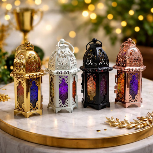 Elegant Ambient Light Lantern Set Of 4 Pieces