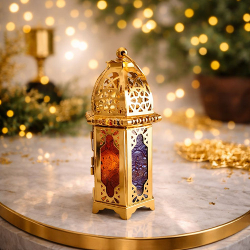 Elegant Gold Ambient Light Lantern