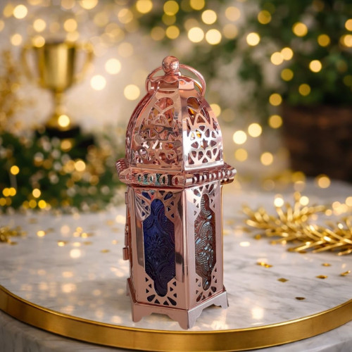Elegant Rose Gold Ambient Light Lantern