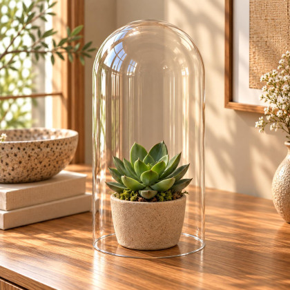 Glass Dome Cloche – Rose Display Case (40 cm)