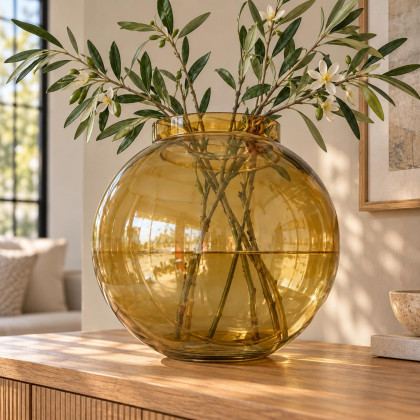 Big  Size Office Decor Glass Fish Bowl Clear Goldfish Bowl Flower Vase