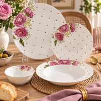 24-Piece Floral Dinnerware Set