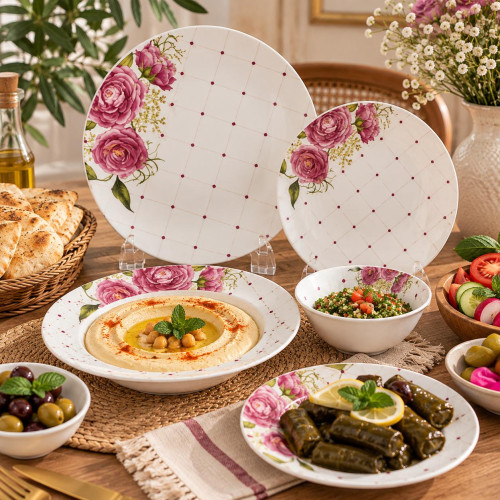 24-Piece Floral Dinnerware Set