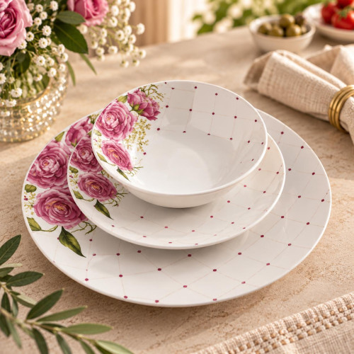24-Piece Floral Dinnerware Set