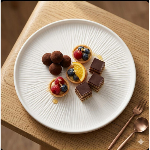 Elegant White Dinnerware Set 26 Pcs