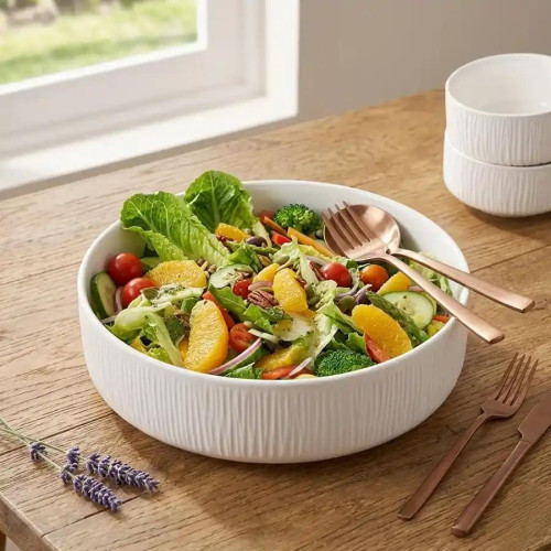 Elegant White Dinnerware Set 26 Pcs