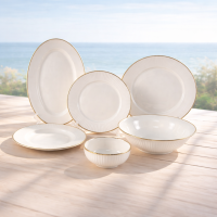 White & Gold Dinner Set – 26 Pieces