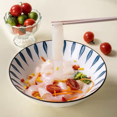 Porcelain Bowl with Blue Design - Elegant and Durable Serving Bowl 18cm