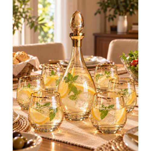 7-Piece Pitcher and Glass Set – Elegant & Durable Drinkware