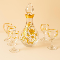 Pasabahce Glass Decanter and 6 Glasses Set – Elegant Drinkware Collection