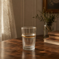 Drink Cups with Gold Ring – 12 Pieces