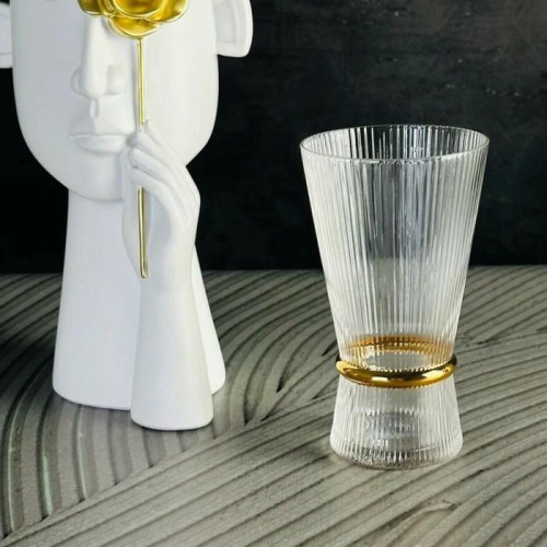 Gold Ring Long Cups | Elegant and Stylish Drinkware Set