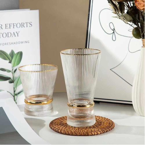 Gold Ring Long Cups | Elegant and Stylish Drinkware Set
