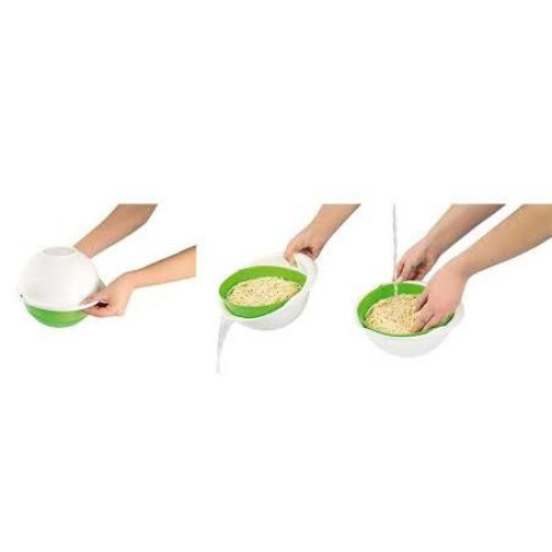Round Bowl with Strainer – Versatile and Convenient Kitchen Tool