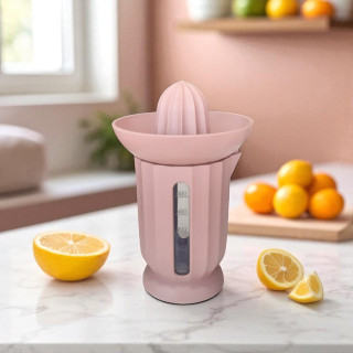 500 ml Pink Lemon Squeezer – Manual Citrus Juicer with Measuring Cup
