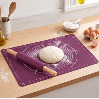 Tantitoni Gray 2 Pcs Silicone Dough Rolling Mat and Roller Set