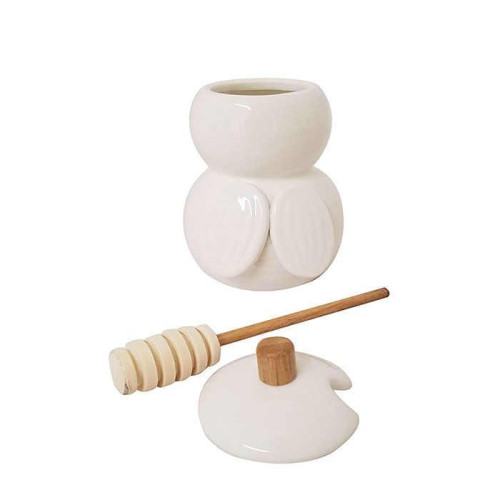 White Honey Jar