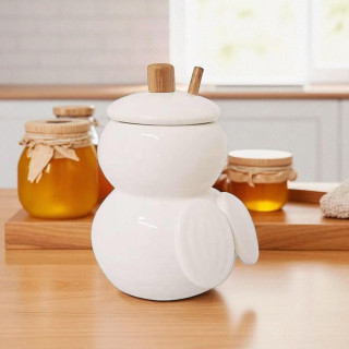 White Honey Jar