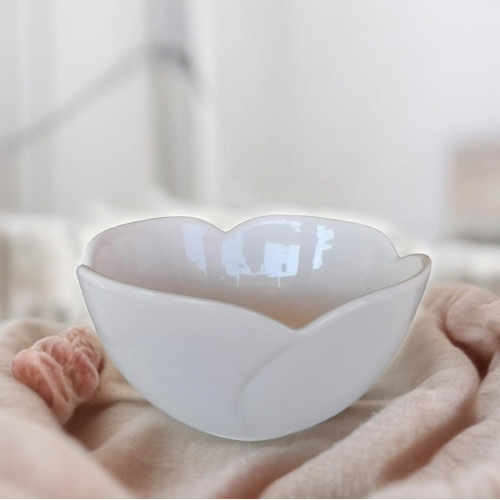 white flower, ceramic BOWL