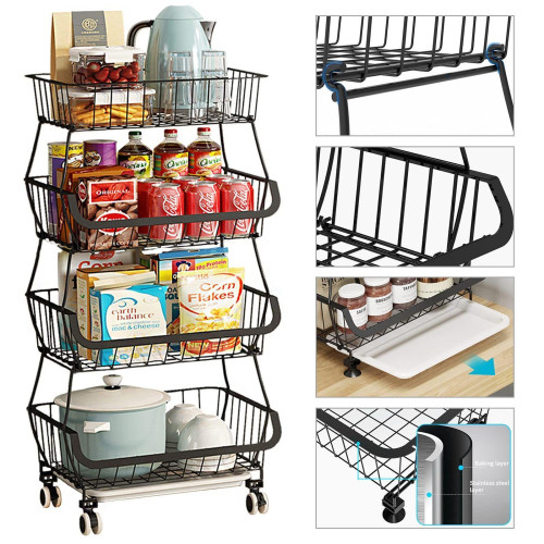 Multifunctional Shelf 4 Tiers | Sturdy and Stylish Storage Solution