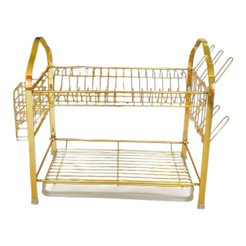 2-Tier Gold Dish Rack | Stylish & Practical Kitchen Organizer 2-Tier Gold Dish Rack | Stylish & Practical Kitchen Organizer