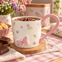 Elegant Butterfly Ceramic Tea & Coffee Mug
