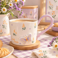 Elegant Butterfly Ceramic Tea & Coffee Mug