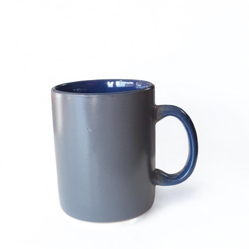 Grey and Blue Porcelain Mug