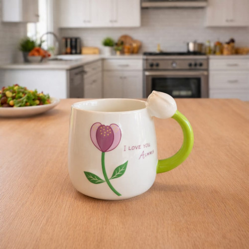 Mint Green Tulip Mug