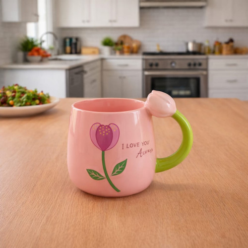 Pink Tulip Mug