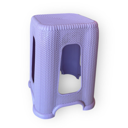 Purple Plastic Stool Chair - Durable, Lightweight & Easy to Clean