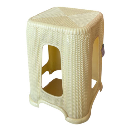 Yellow Plastic Stool Chair - Durable, Lightweight & Easy to Clean