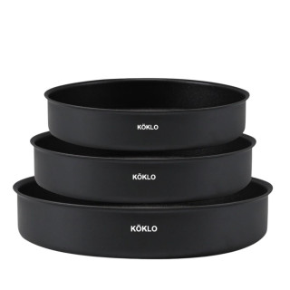 Köklo Round Oven Tray Set – 3 Pieces (30 / 34 / 38 cm)