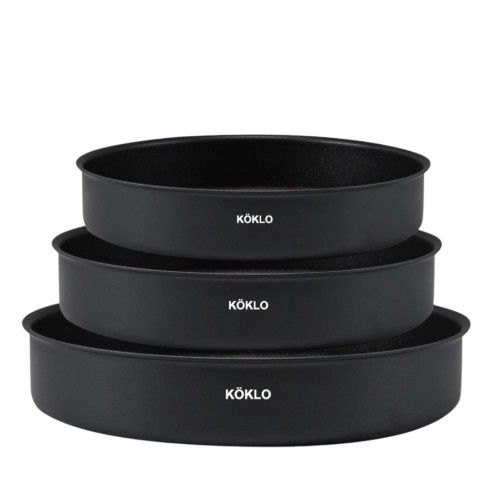 Köklo Round Oven Tray Set – 3 Pieces (30 / 34 / 38 cm)