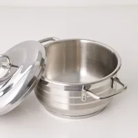 Bonera 18/10 Stainless Steel Deep Pot – 30 cm Cooking Pot with Lid (13 Litre)