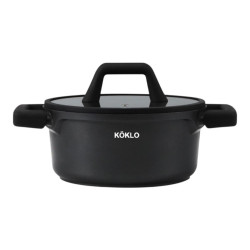 32 cm Köklo Casserole Pot  with Silicone Glass Lid