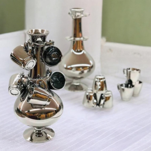 Silver Tree design cups set 7 pcs