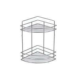 2 Tier Bathroom Corner Rack,stainless steel,31*29*23 cm