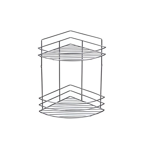 2 Tier Bathroom Corner Rack,stainless steel,31*29*23 cm