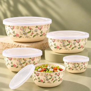 Metal Food Storage Container Set – 10 Pieces