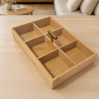 Bamboo Snack Box with 6 Compartments