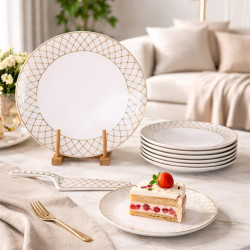 Dessert Serving Plate Set – 8 Pieces