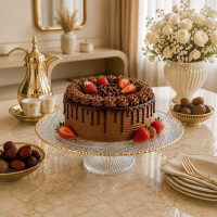 Clear Glass Cake Stand 33 cm | Elegant Dessert Stand