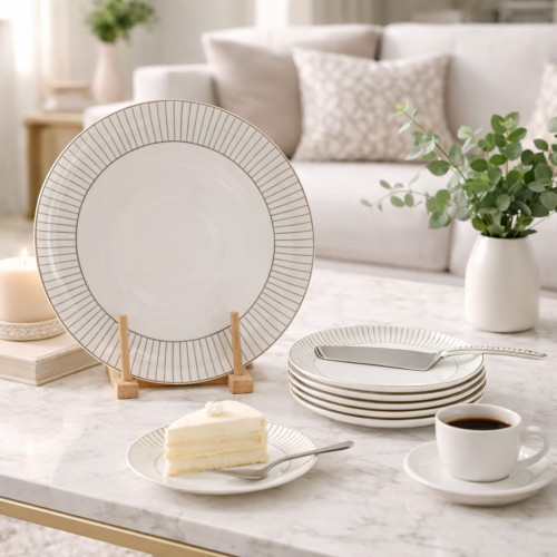 Cake Plate Set 7 Pieces | Dessert Serving Set