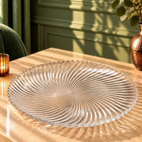 Round Glass Serving Plate 31 cm
