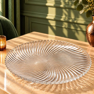 Round Glass Serving Plate 31 cm