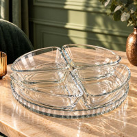 5-Piece Clear Glass Serving Set