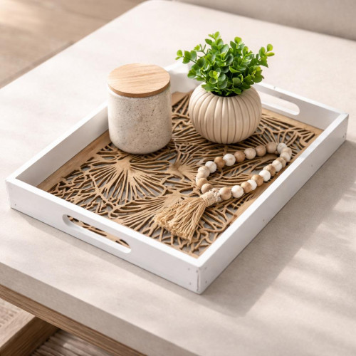Wood Serving Tray Set – 2 Pieces