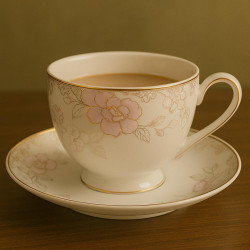 12-Piece Floral Tea Cups Set
