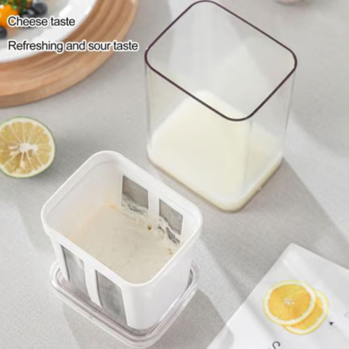 1100ML Yogurt Strainer Maker Large Capacity Ultra Fine Mesh Clear Visible Multi-functional Tea Milk Juice Homemade Whey Separator Filter Kitchen 1100ML Yogurt Strainer Maker Large Capacity Ultra Fine Mesh Clear Visible Multi-functional Tea Milk Juice Homemade Whey Separator Filter Kitchen